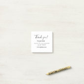 Post-it® Thank you for purchase pink family business detail (Sur un bureau)