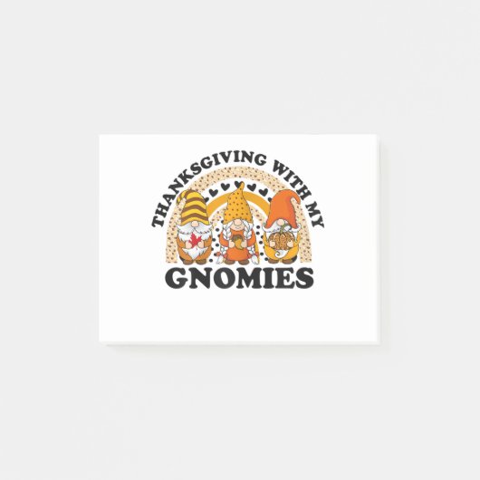 Post-it® Thanksgiving Avec Mes Gnomes Drôle Citrouille Auto (Devant)