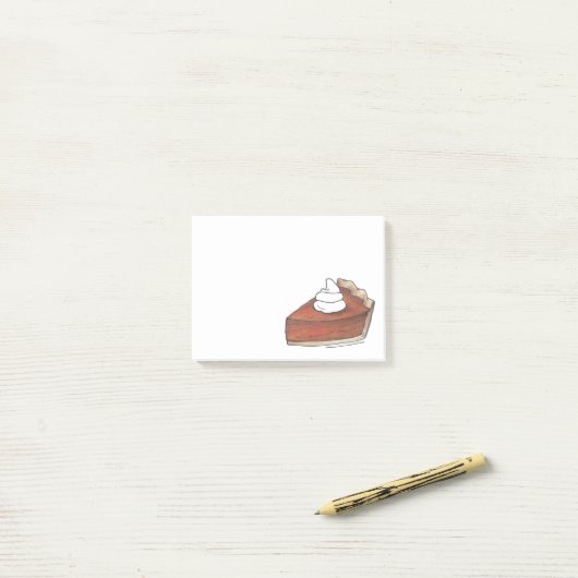 Post-it® Thanksgiving Citrouille Pie Slice Foot Post Son (Sur un bureau)