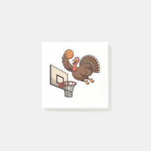 Post-it® Thanksgiving Turquie Dunking Basketball Funny