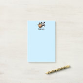 Post-it® Thé à bulle mou et ours de panda (Sur un bureau)