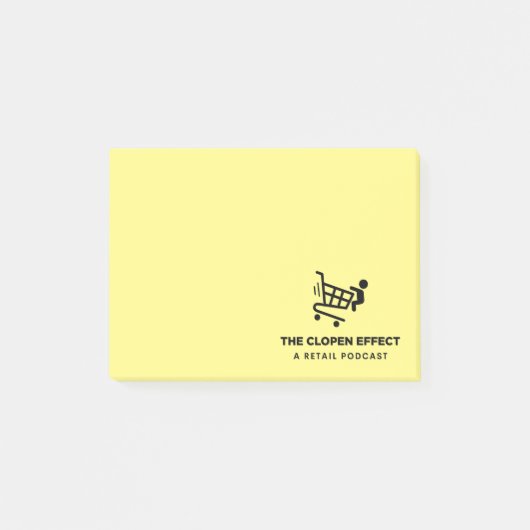 Post-it® The Clopen Effect - Black Logo Notes (Devant)