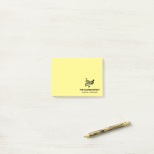 Post-it® The Clopen Effect - Black Logo Notes (Sur un bureau)
