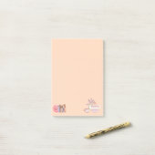 Post-it® Thé et livres mignons (Sur un bureau)