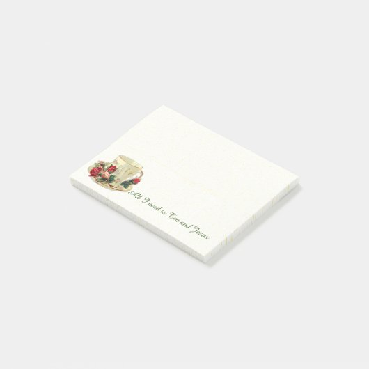 Post-it® Thé victorien et notes Roses (Incliné)
