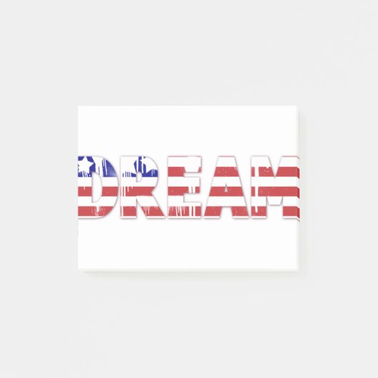 Post-it® The word "Dream" with American flag (Devant)
