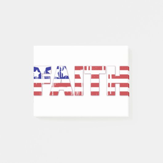 Post-it® The word " Faith"  with American flag (Devant)