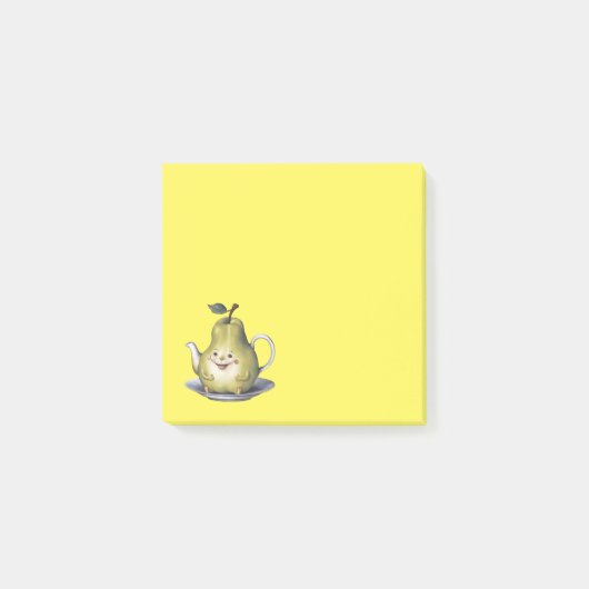 Post-it® Théière Poire Souriante (Devant)