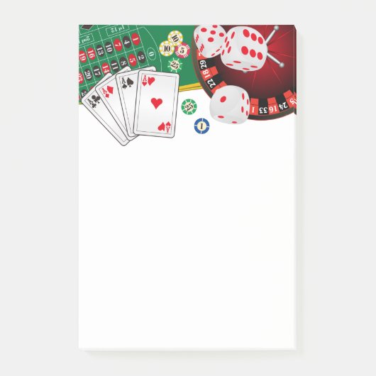 Post-it® thème casino, poker, casino vegas (Devant)