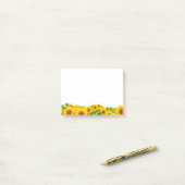 Post-it® Thème de la nature des tournesols (Sur un bureau)