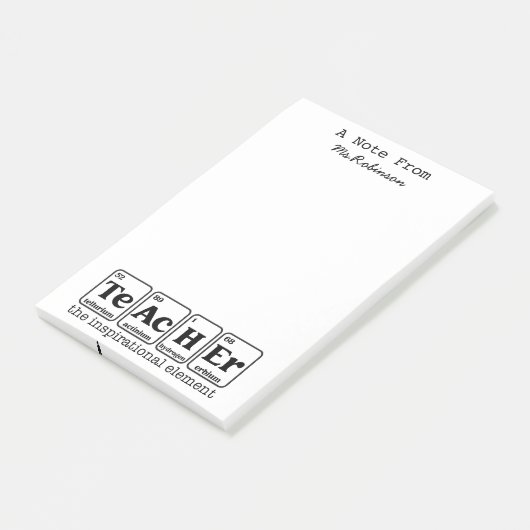 Post-it® Thème de la science de l'appréciation de l'enseign (Incliné)