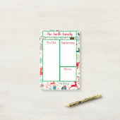 Post-it® Thème de Noël personnalisé (Sur un bureau)