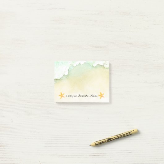 Post-it® Thème de plage Starfish (Sur un bureau)
