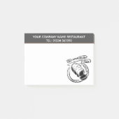 Post-it® Thème d'illustration du restaurant Roast Beef (Devant)