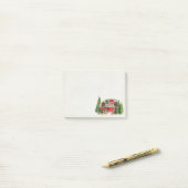 Post-it® Thème extérieur du camping de Noël Trailer (Sur un bureau)