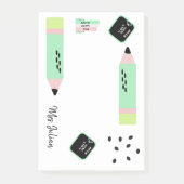 Post-it® Thème Pastèque Retour à l'école Nom des Enseignant (Devant)