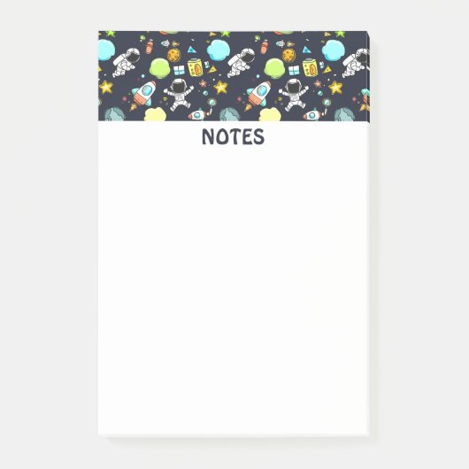 Post-it® Thème spatial cool - Astronauts & Rocket Ships (Devant)