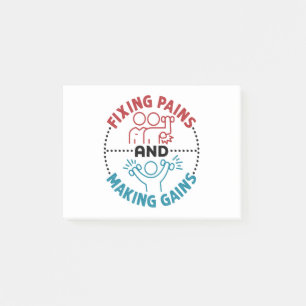 Post-it® Thérapeute physique réparant les douleurs et les g