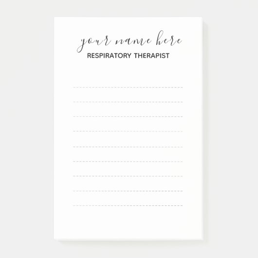 Post-it® Thérapeute respiratoire Notes - Gros (Devant)