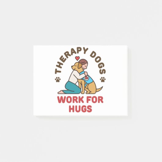 Post-it® Thérapie Chiens de travail pour l'équipe du maître (Devant)