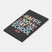 Post-it® Tie Dye Joyeux 100ème Jour De L'Enseignant Étudian (Incliné)