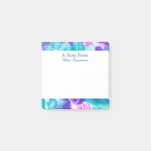 Post-it® Tie Dye Purple Blue Notes personnalisées (Devant)