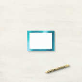 Post-it® Tiffany Aqua White Office Personnalisé (Sur un bureau)