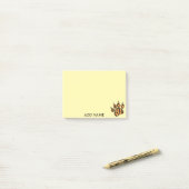 Post-it® Tiger Paw Dessin Cute Nom personnalisé Notes (Sur un bureau)
