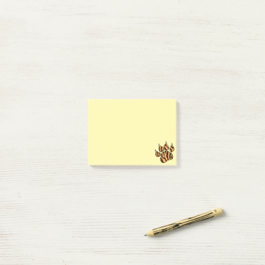 Post-it® Tiger Paw Dessin Notes mites (Sur un bureau)