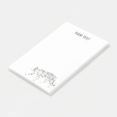 Post-it® Tigre noir et blanc notes postit personnalisées (Incliné)