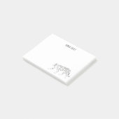 Post-it® Tigre noir et blanc personnalisé (Incliné)