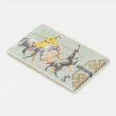 Post-it® Timbre postal mongol rétro avec une ri galopante (Incliné)