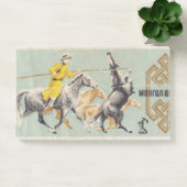 Post-it® Timbre postal mongol rétro avec une ri galopante (Bureau)