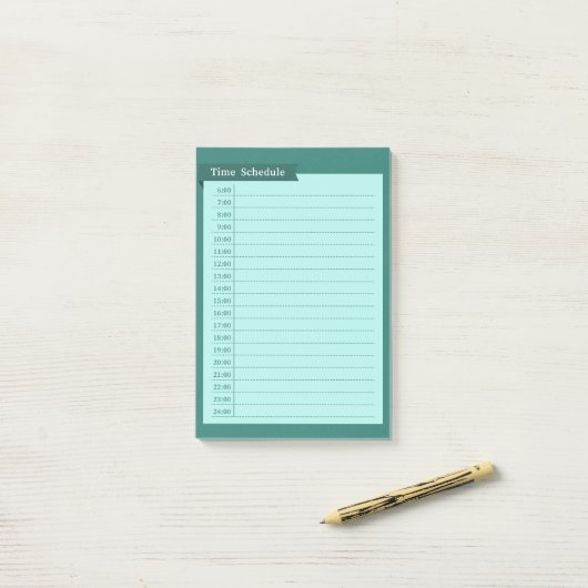 Post-it® time schedule (Sur un bureau)