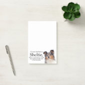 Post-it® Timmy's Blue Merle Sheltie Post It Notes (Bureau)