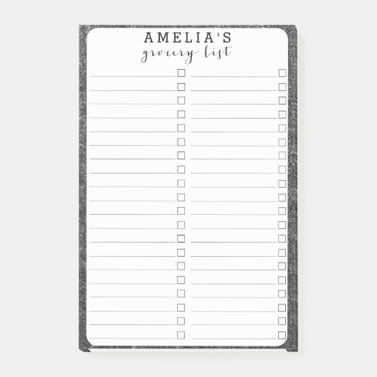 Post-it® Tissu noir gris rayé gris gris rayé (Devant)