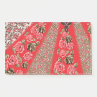 Tissu rouge éclatant avec floral complexe et