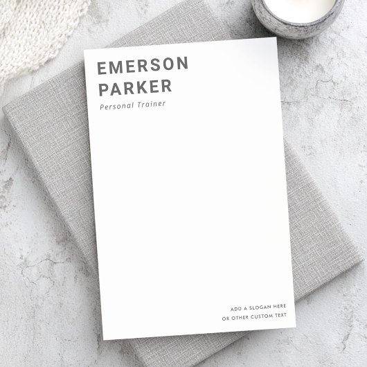 Post-it® Titre du nom en gras et commerce du texte