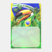 Post-it® Toco Toucan avec drapeau brésilien (Devant)