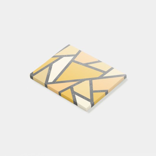 Post-it® Tons de motif en vitrail jaune (Incliné)