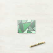 Post-it® Tons de motif en vitrail vert (Sur un bureau)