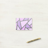 Post-it® Tons du motif en vitrail lilas (Sur un bureau)