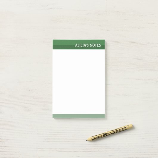 Post-it® Tons verts (Sur un bureau)
