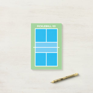 Post-it® Top view lignes de terrain de pickball entraîneur
