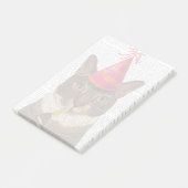 Post-it® Tortoiseshell Chat avec Casquette du Parti (Incliné)