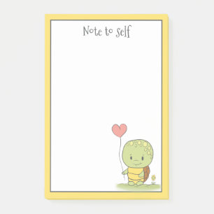 Post-it® Tortue avec un ballon personnalisé