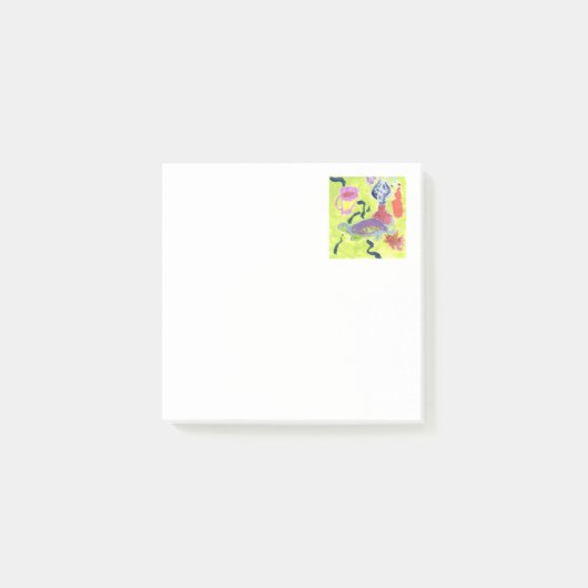 Post-it® Tortue avec une tasse de petits post-its de thé (Devant)