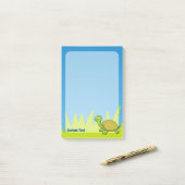 Post-it® Tortue caricaturale (Sur un bureau)