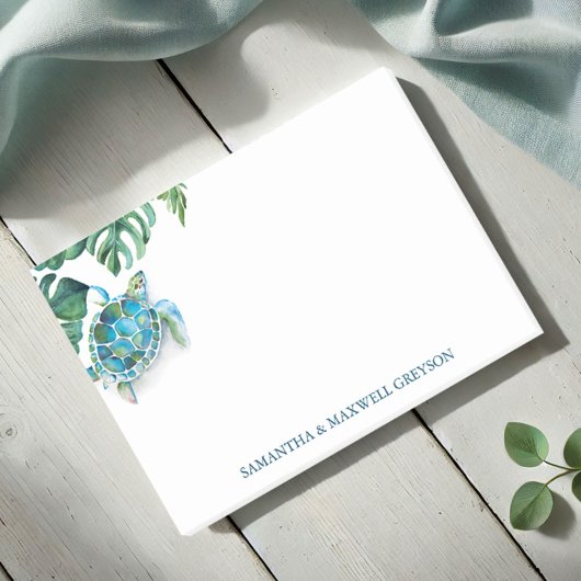 Post-it® Tortue de mer aquarelle tropicale