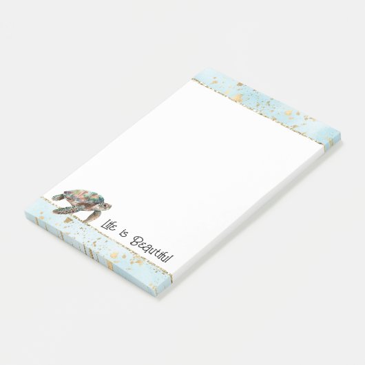Post-it® Tortue de mer Gold Dream (Incliné)